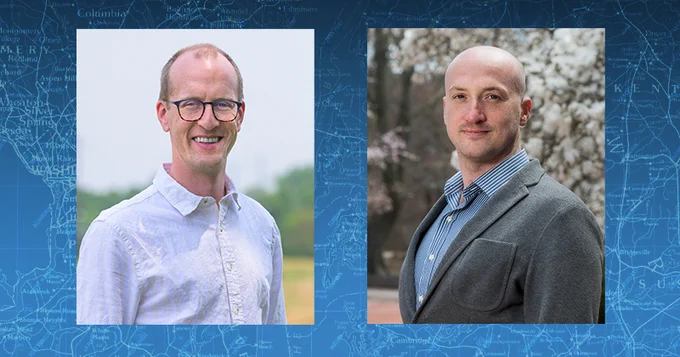 Kyle Davis and Kenneth Shores, assistant professors at the University of Delaware, have been named 2023 Mangone Young Scholars.