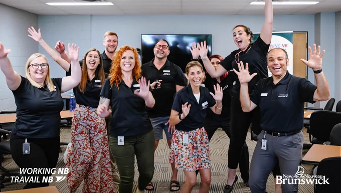 Group photo of enthusiastic employees at WorkingNB.