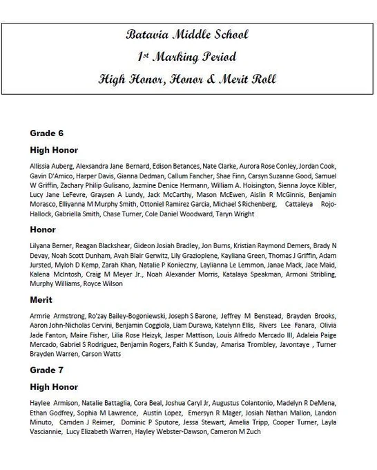 Marking Period 1