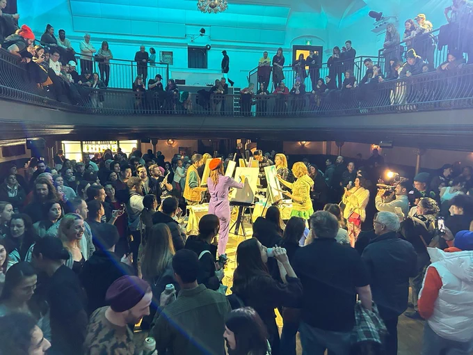 Artists compete at the ArtBattle.