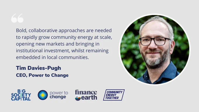 Headshort of Tim Davies-Pugh, CEO of Power to Change