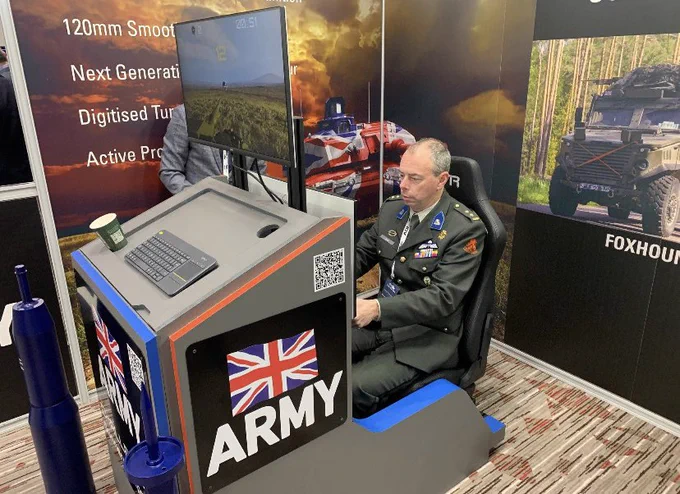 RBSL’s #CR3 Gunnery Experience simulator over on the British Army stand A5 at #IAV2024.