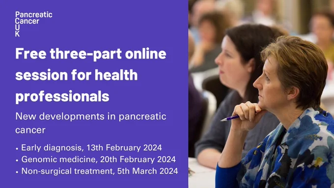 free three-part virtual event for health professionals flyer