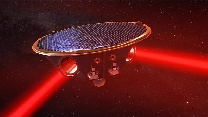 Artist's impression of the LISA space antenna 