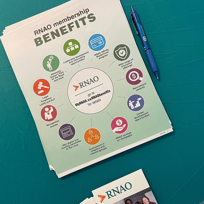 Closeup of RNAO flyer