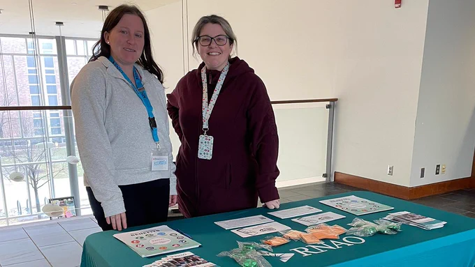Students at RNAO table