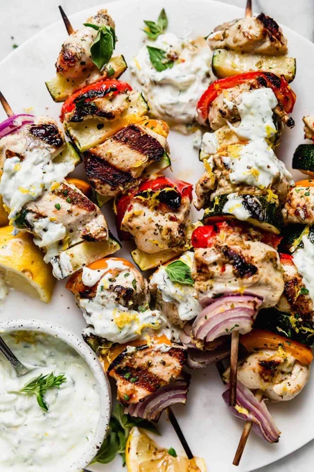 Image of Chicken Kebobs served fresh off of an American Range Kebob Broiler.