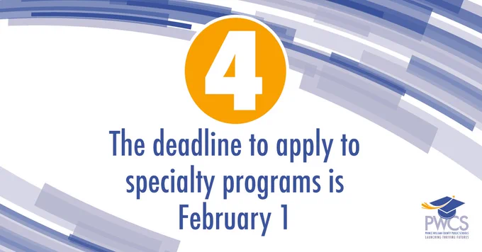 4. The deadline to apply is specialty programs is February 1