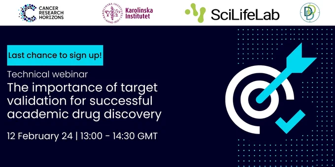 📢 Last chance  

How to ensure the success of a #drugdiscovery project?  

Find out in our upcoming webinar with experts from Karolinska Institutet , and SciLifeLab Drug Discovery & Development.  

