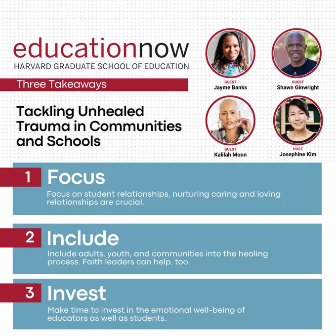 Summary of latest Education Now titled: "Tackling Unhealed Trauma in Communities and Schools"