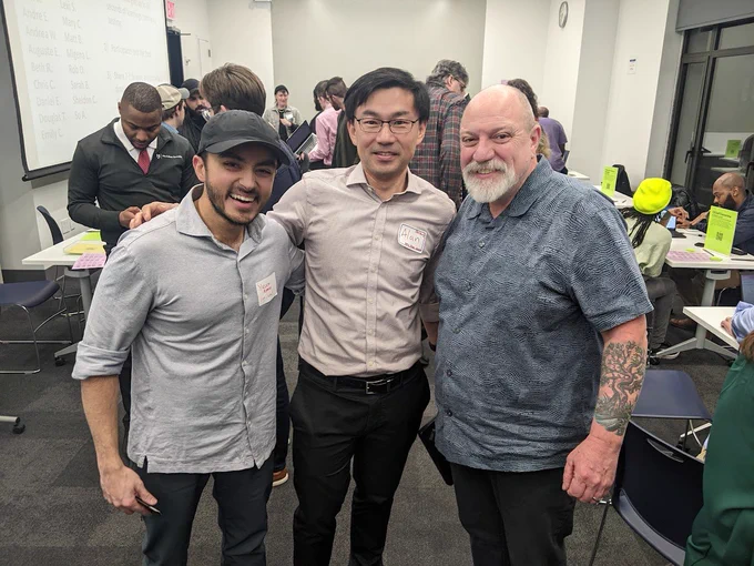 Playlab.ai co-founder Yusuf, Supt Cheng and Principal Al Silvia