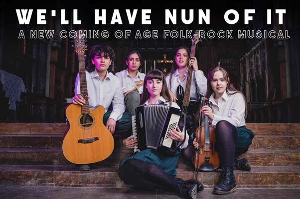 Production artwork for We'll Have Nun of It.