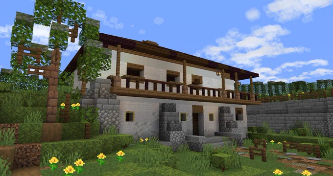 a polish manor house built in minecraft, very crazy i know