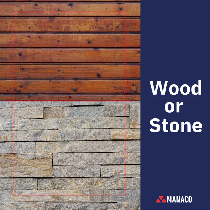 Wood or Stone Cladding