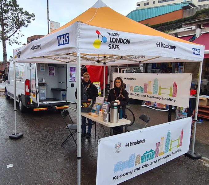 The crew at the wellbeing van today
