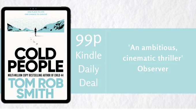 Cover of Cold People by Tom Rob Smith. 99p Kindle Daily Deal. 'An ambitious, cinematic thriller' Observer