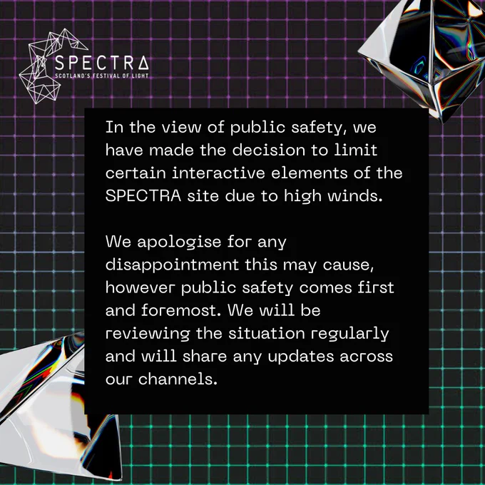 A graphic with the text of the statement. Also featuring Spectra logo and two glossy cubes in the top right and bottom left corner.