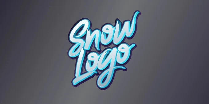 3D snow text effect