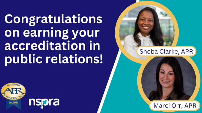 Sheba Clarke, APR, and Marci Orr, APR.