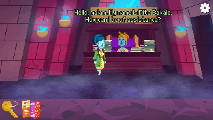 Rita greets Carolina: Hello, ma'am. My name is Rita Bakale. How can I be of assistance?