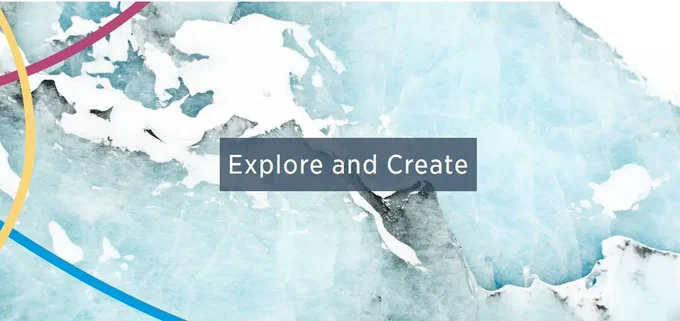 A screen capture of the homepage of the Canada Council for the Arts’ Explore and Create program.