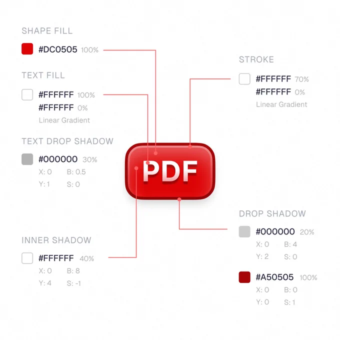 File extension breakdown for PDF
