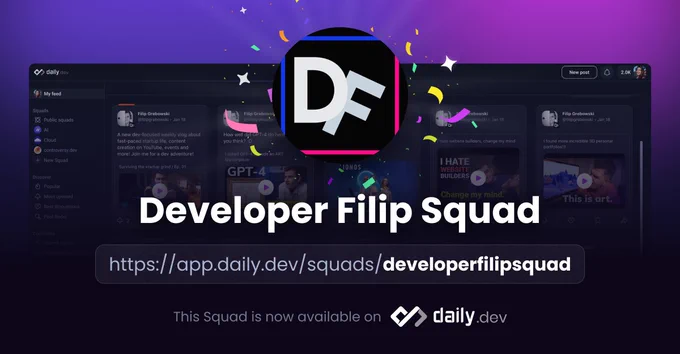 Developer Filip squad - daily.dev