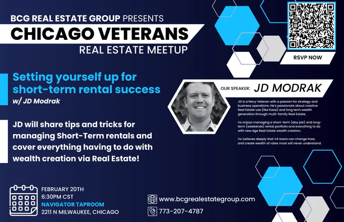 Chicago Veterans Real Estate Meetup Flyer