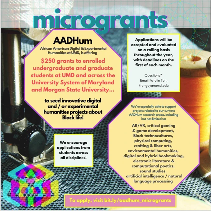 poster advertising aadhum microgrants. 