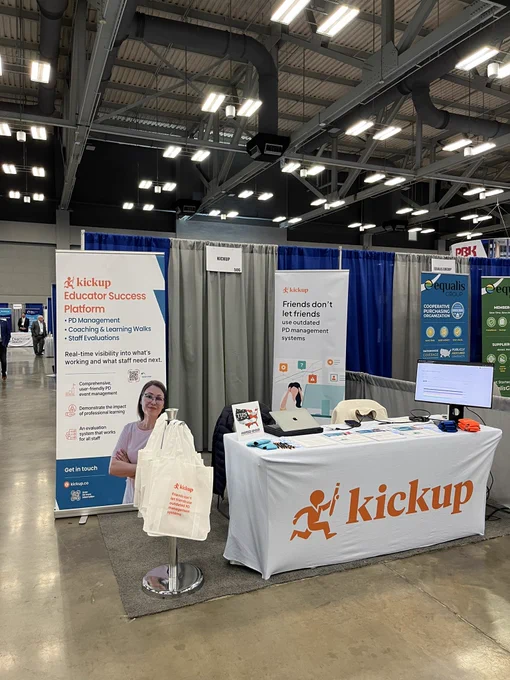 KickUp booth at the TASA conference