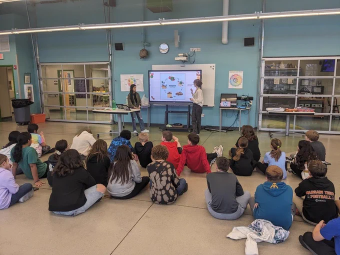 Students participated in composting activities.