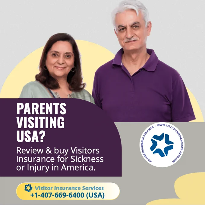 Visitors Medical Insurance is ideal coverage for parents as visitors to the USA, foreign nationals as travelers visiting America, or Indian relatives visiting the USA, or for foreign tourists traveling to the United States, or anyone traveling outside their home country. Review top-rated visitors insurance plans and buy the best suited visitors coverage for USA, top-rated visitor insurance plans with sickness or injury benefits, quote cost and instantly purchase Visitor Insurance India to USA today on VisitorInsuranceServices.com.