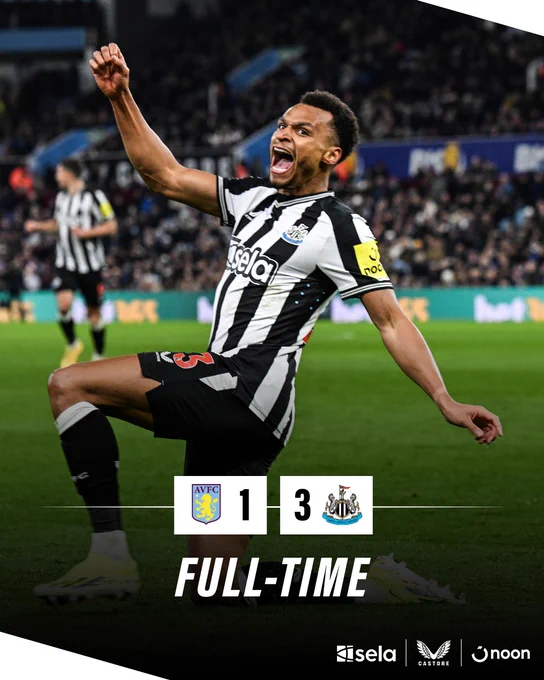 Full-Time | Aston Villa 1 Newcastle United 3