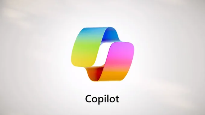 Uma ilustração é mostrada com o novo logotipo do Copilot
