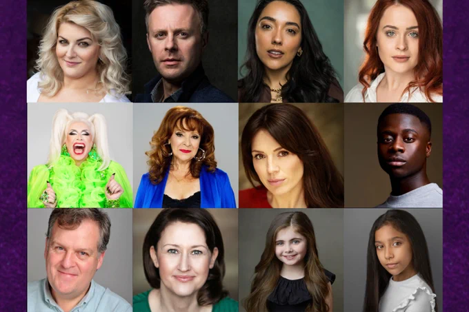 A montage of headshots featuring the Hope Mill Theatre cast of Gypsy at the Manchester Opera House