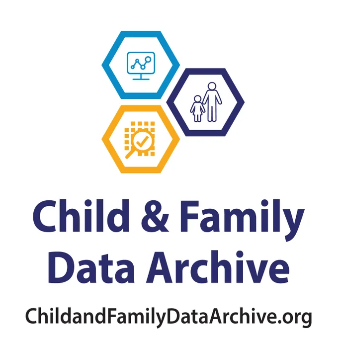 Child and Family Data Archive logo: A colorful logo featuring a child and family, representing a comprehensive data archive