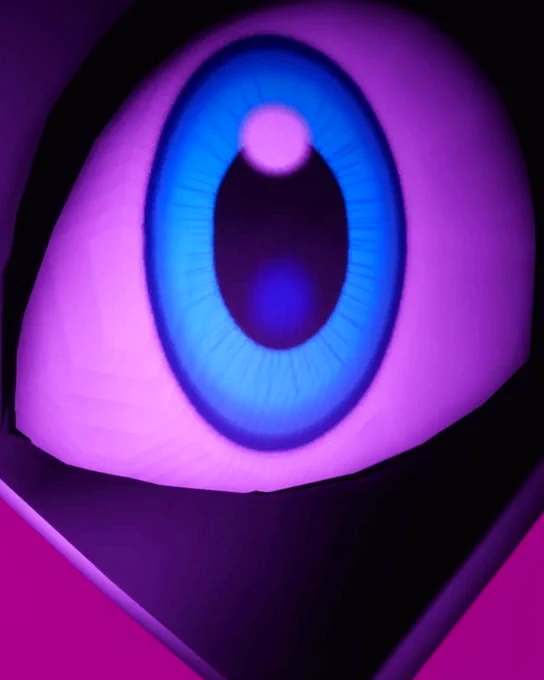 A close-up at Cura's eye.