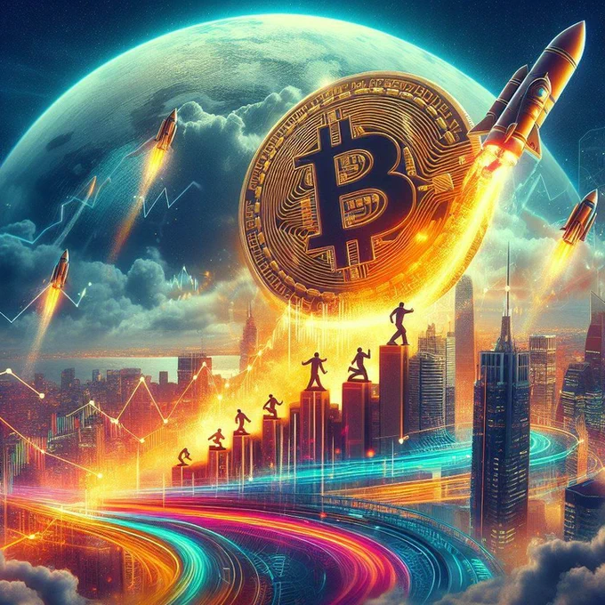 AI-generated image illustrating the miners' record-breaking bitcoin transaction.