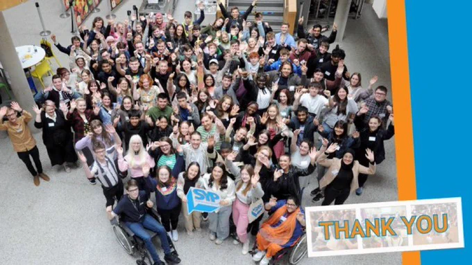 Image of MSYPs at n SYP Sitting. Text below on top of images and a blue and orange graphic reads: 'Thank You'.