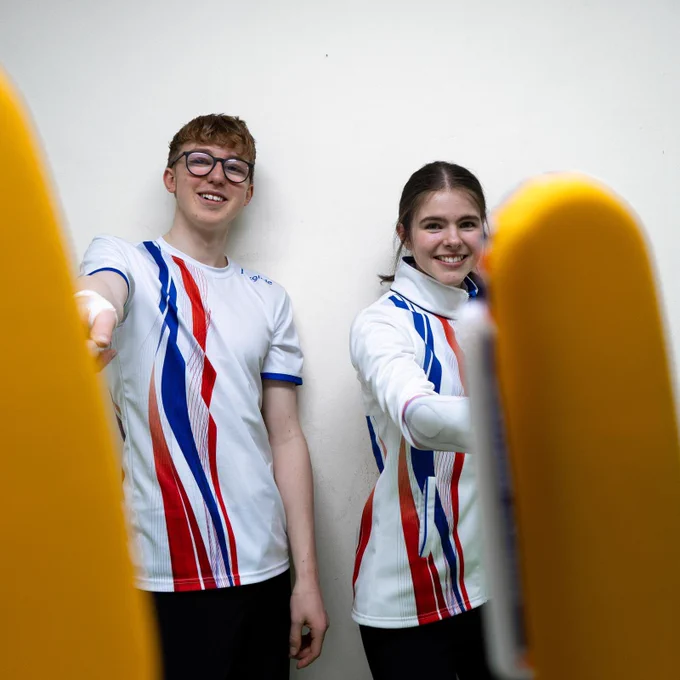 Brushing the lens… Ethan Brewster and Callie Soutar have made the final of the curling mixed doubles competition