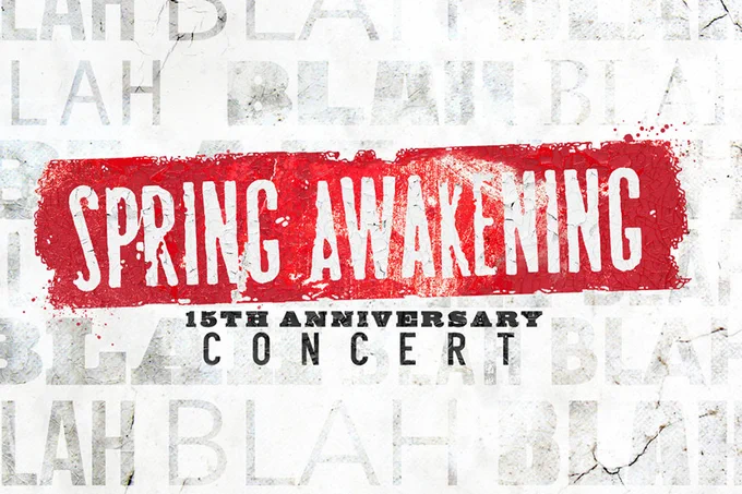 A promotional image featuring the words "Spring Awakening 15th Anniversaray Concert"