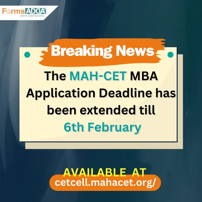The MAH-CET MBA Application Deadline has been extended till
6th February 