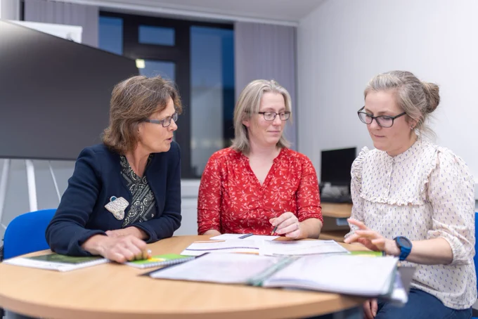 Pictured (left) is Professor Pip Logan, School of Medicine, with colleagues