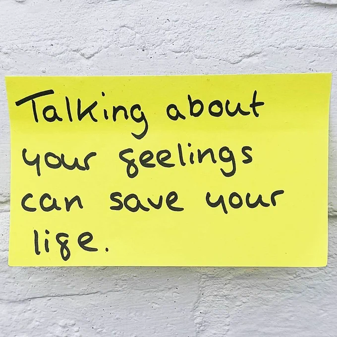 talking about your feelings can save your life.