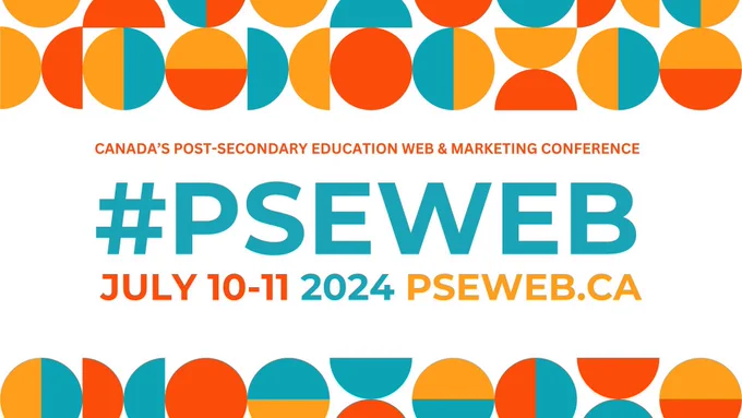 PSE Web graphic that shows the conference is July 10 to 12. It is in our branding.