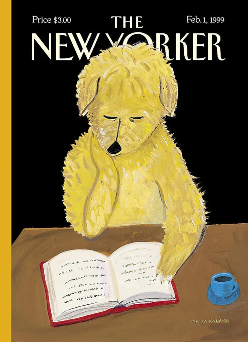 The February 1, 1999, cover of The New Yorker, by Maira Kalman.