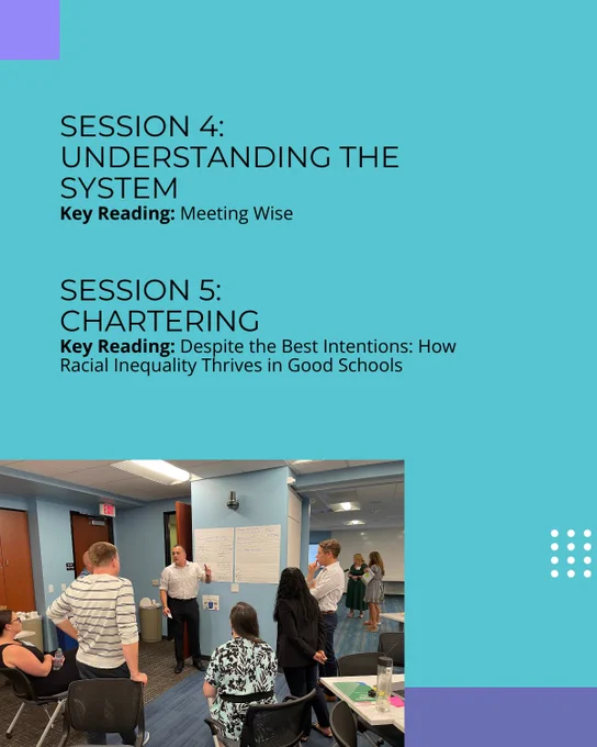 session 4: understanding the system. Key reading: meeting wise. Session 5: chartering. Key reading: Despite the Best Intentions