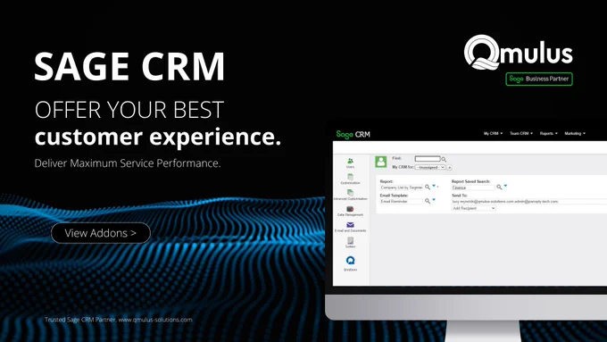Deliver Maximum Service Performance with Sage CRM. 
