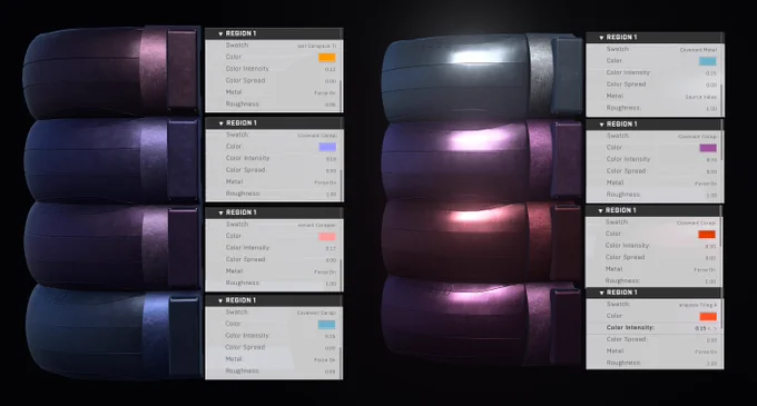 I color matched Midship and other covenant map colors and made a prefab for everyone that wants some covenant  color variation. Prefab is named covenant colors palette 

https://www.halowaypoint.com/halo-infinite/ugc/prefabs/78e28da5-a147-4f41-98f5-924bec65fe8b
