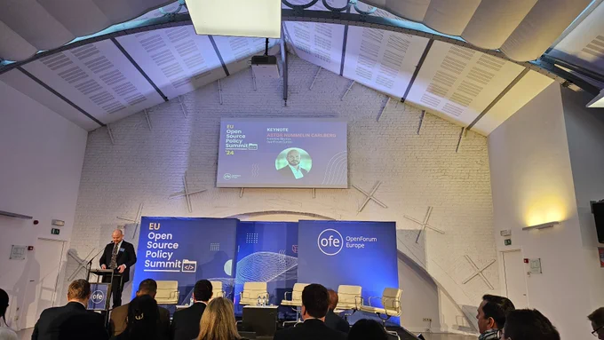OFE director Astor Nummelin Carlberg telling open source is diplomacy for engineers"